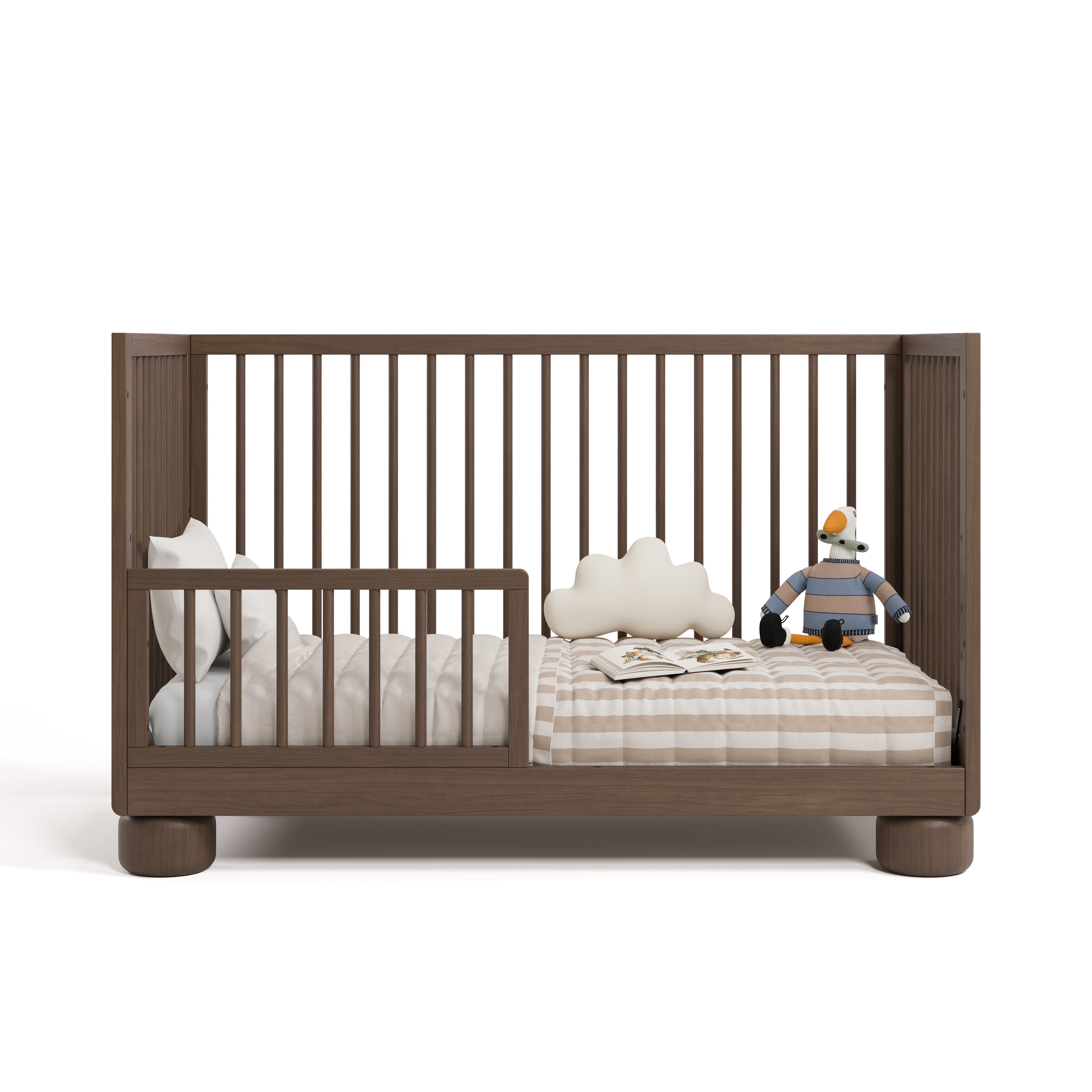 Storkcraft Sorrento 3-in-1 Convertible Crib with Bonus Toddler Guardrail.