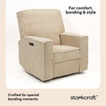 Storkcraft Texas Nursery Power Recliner Swivel Glider.