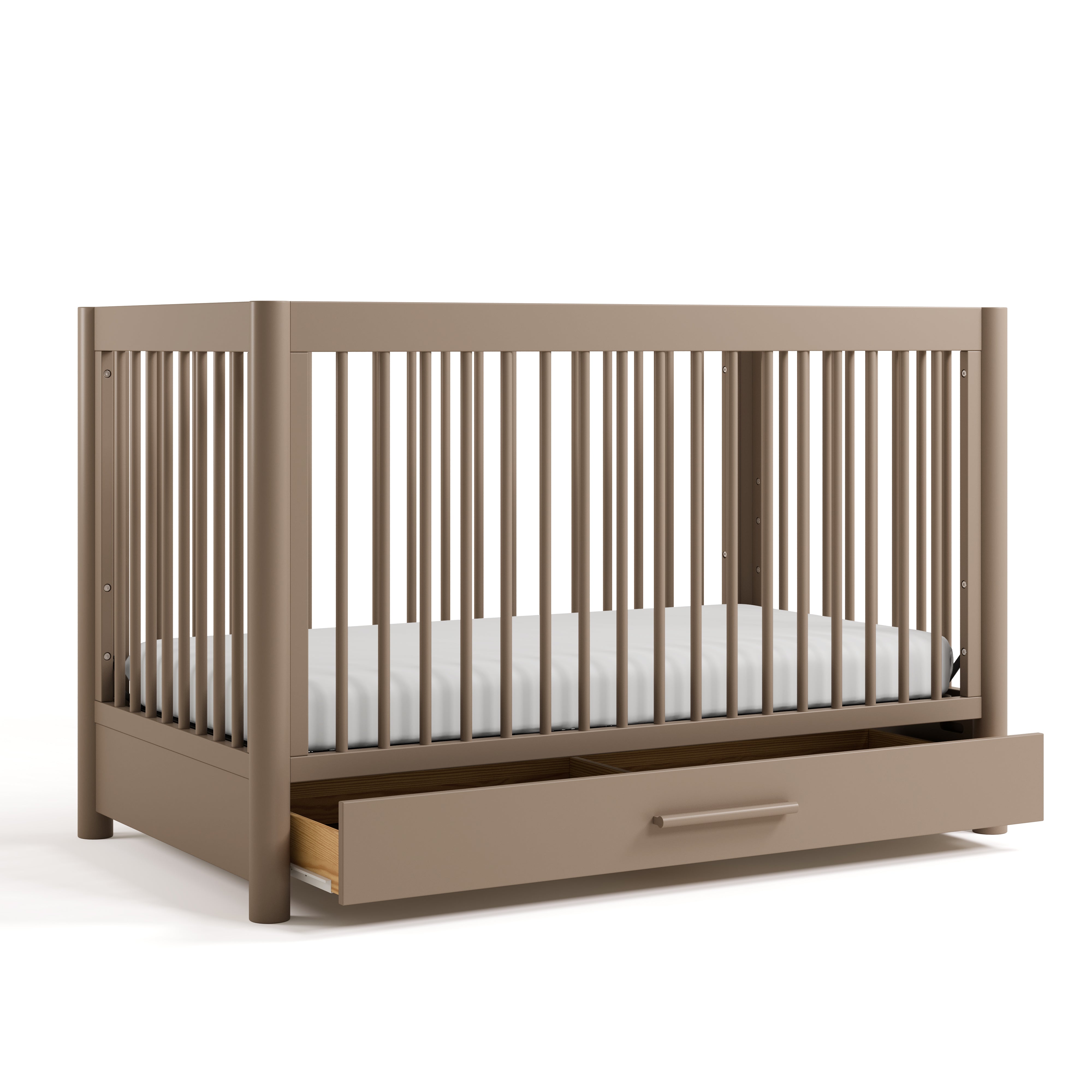 Storkcraft Malta 5-in-1 Convertible Crib with Drawer.