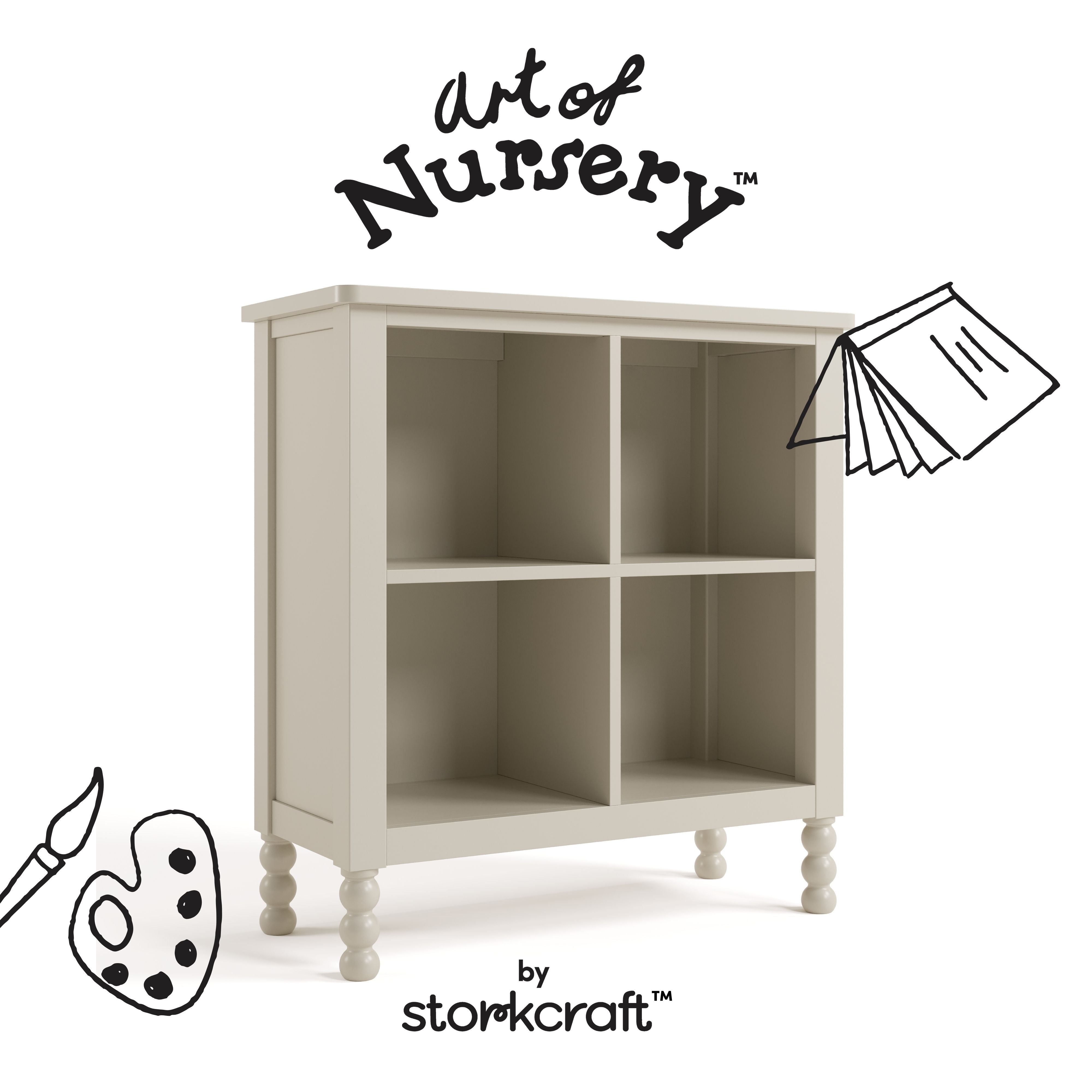 Storkcraft Rio 4 Cube Storage Organizer Bookcase.