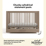 Storkcraft Malta 5-in-1 Convertible Crib with Drawer.