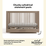 Storkcraft Malta 5-in-1 Convertible Crib with Drawer.
