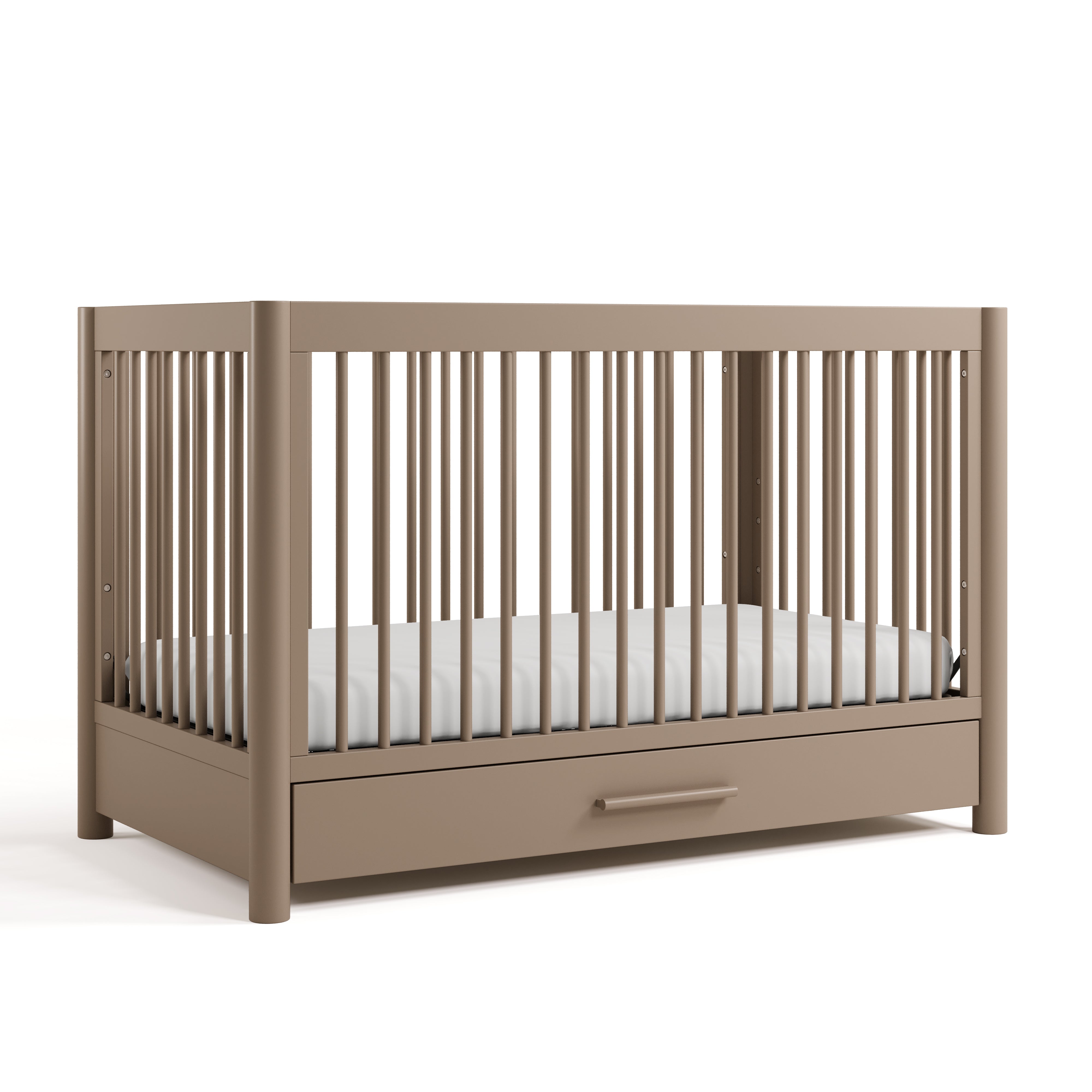 Storkcraft Malta 5-in-1 Convertible Crib with Drawer.