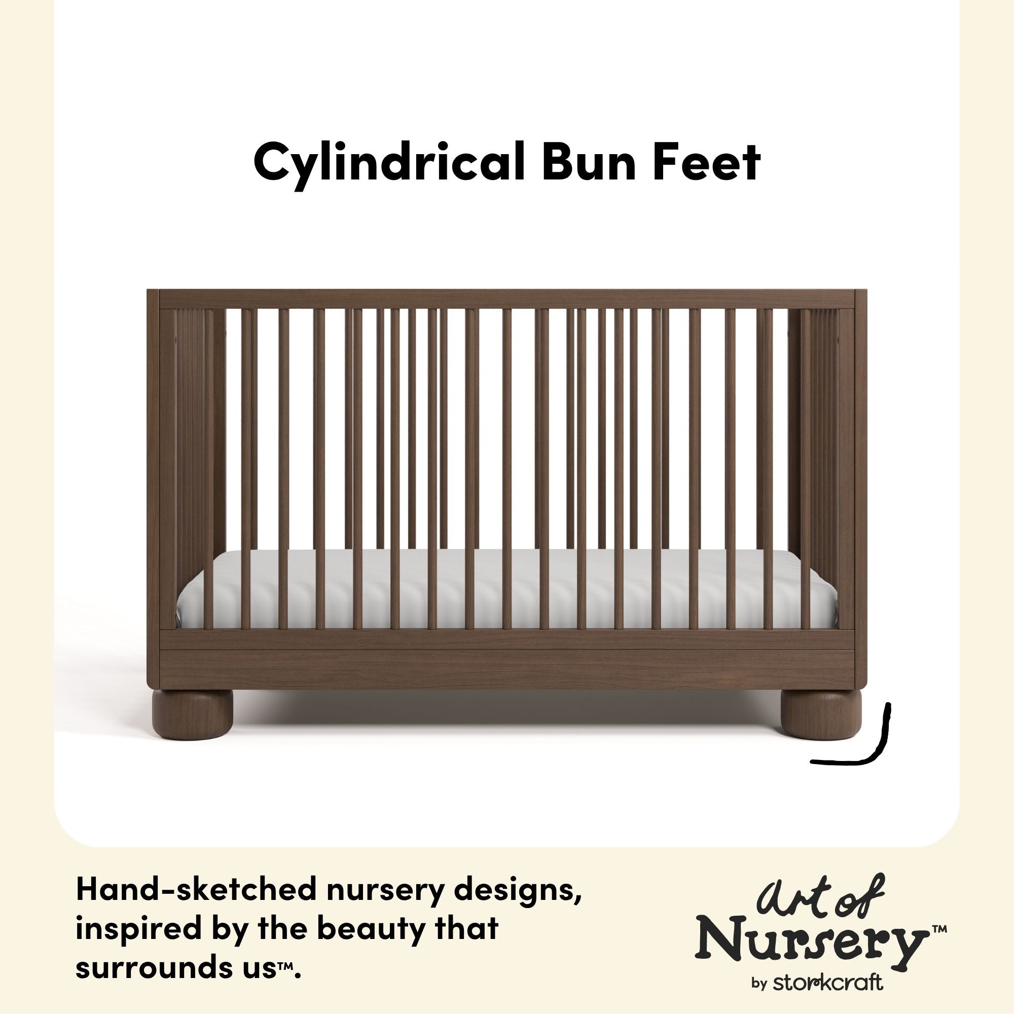 Storkcraft Sorrento 3-in-1 Convertible Crib with Bonus Toddler Guardrail.