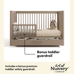 Storkcraft Malta 5-in-1 Convertible Crib with Drawer.