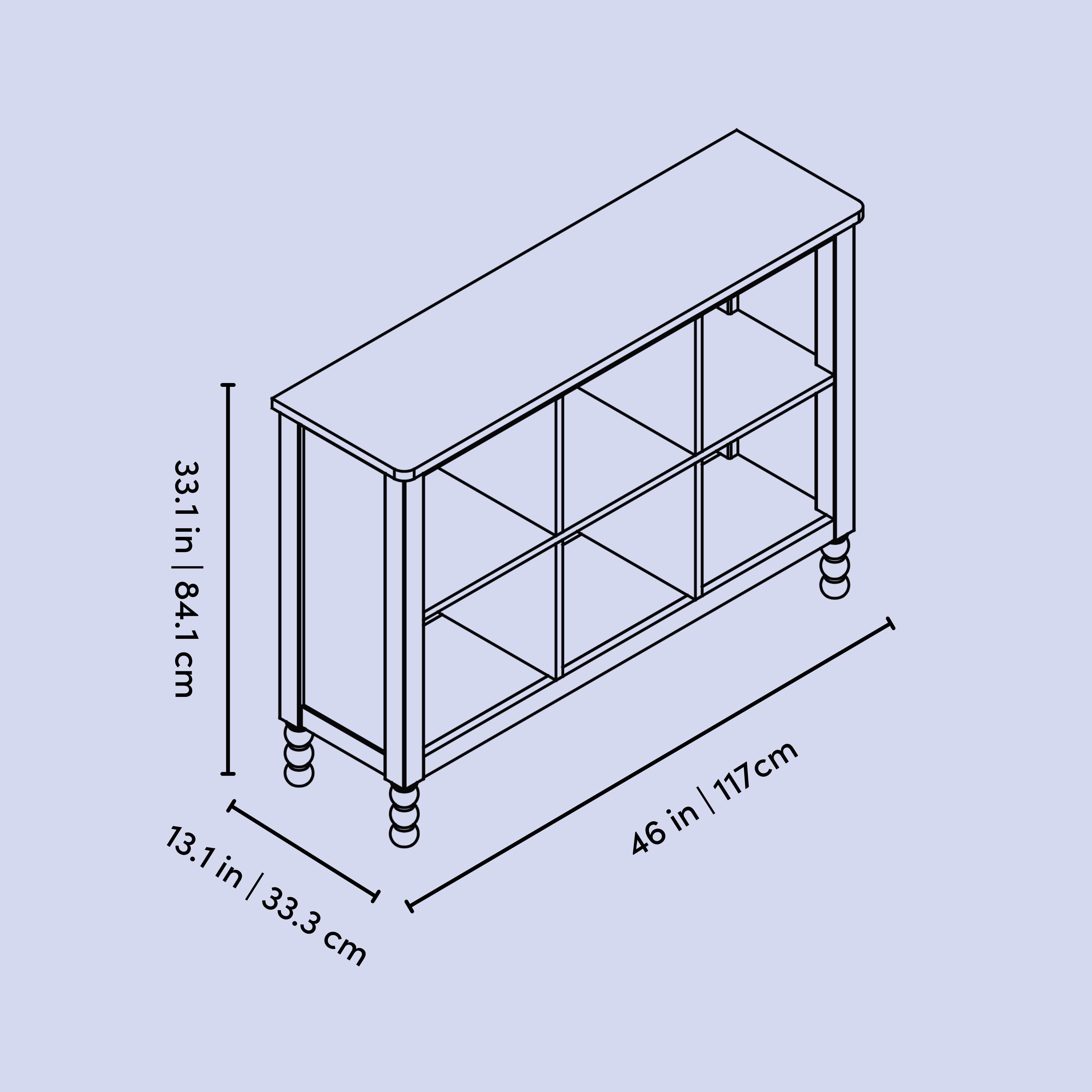 Storkcraft Rio 6 Cube Storage Organizer Bookcase.