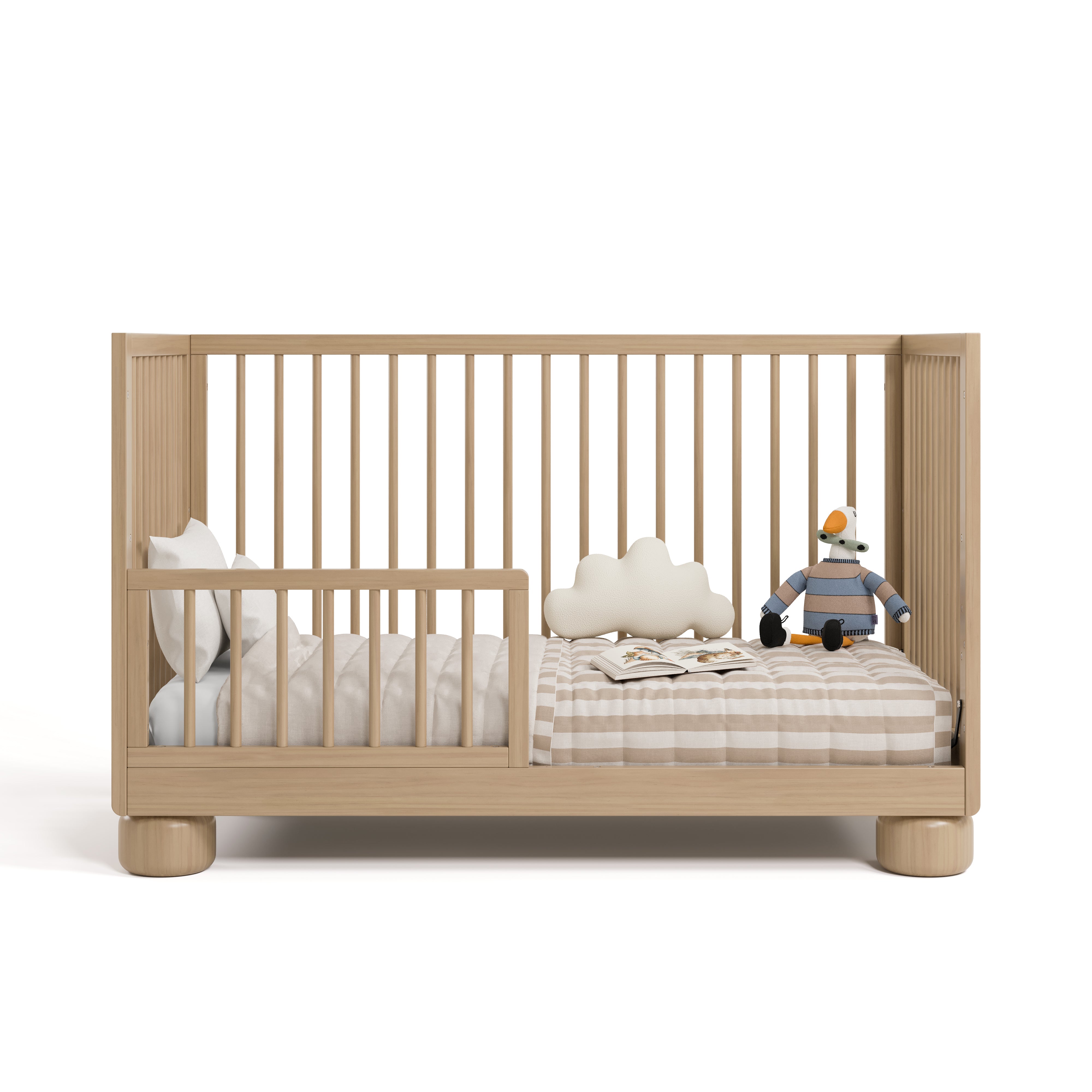 Storkcraft Sorrento 3-in-1 Convertible Crib with Bonus Toddler Guardrail.