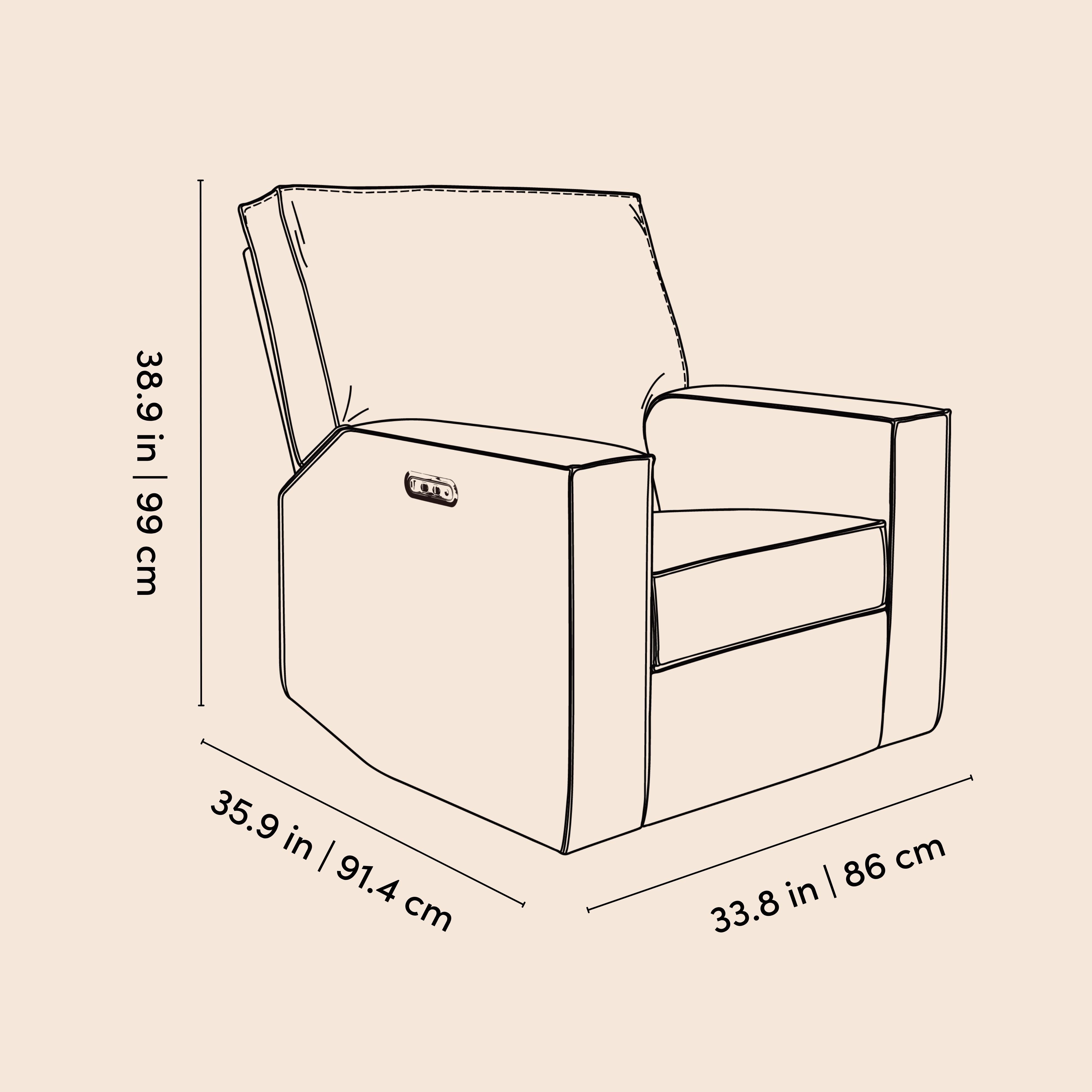 Storkcraft Texas Nursery Power Recliner Swivel Glider.