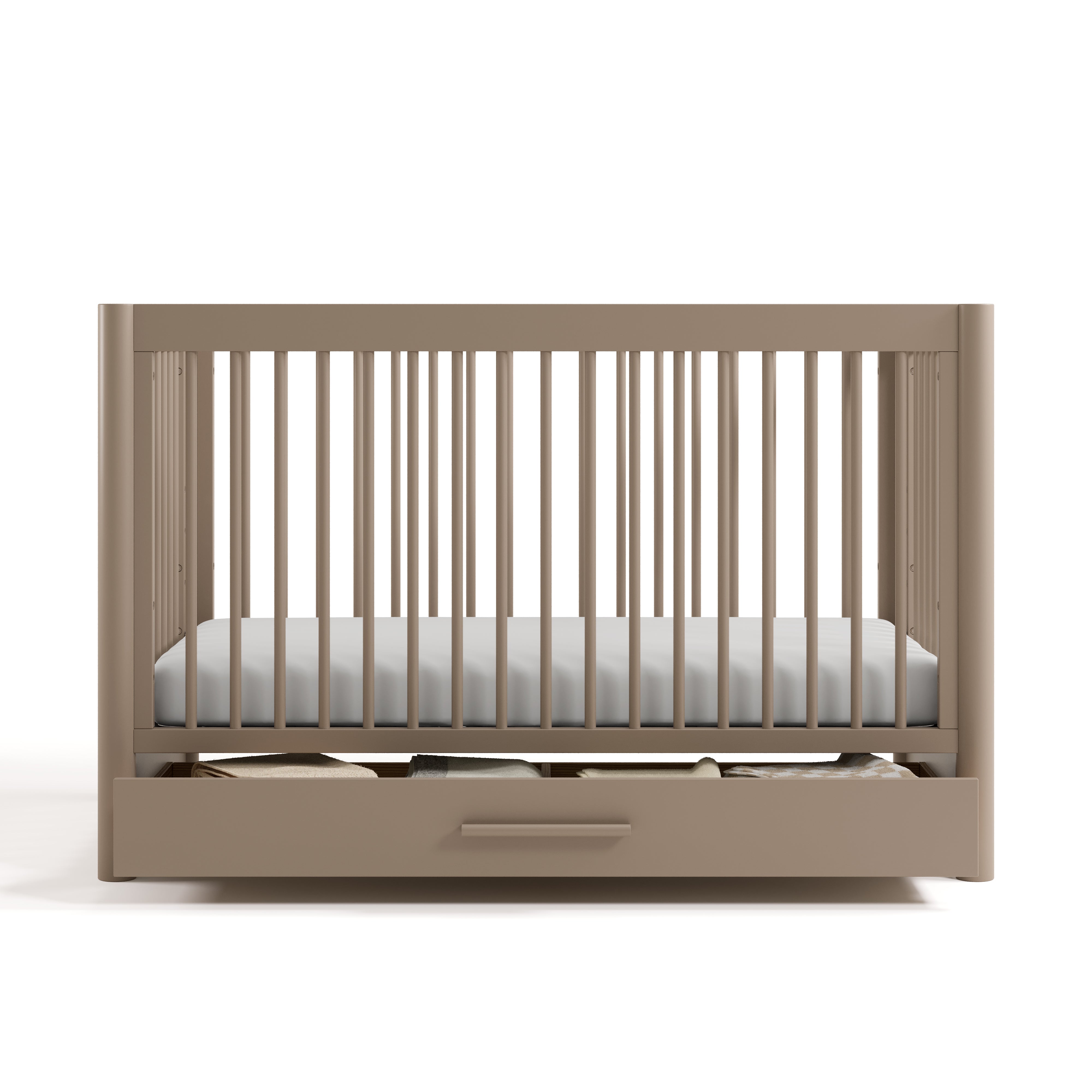 Storkcraft Malta 5-in-1 Convertible Crib with Drawer.