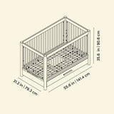 Storkcraft Malta 5-in-1 Convertible Crib with Drawer.