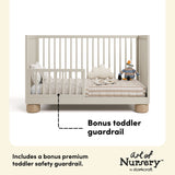 Storkcraft Sorrento 3-in-1 Convertible Crib with Bonus Toddler Guardrail.