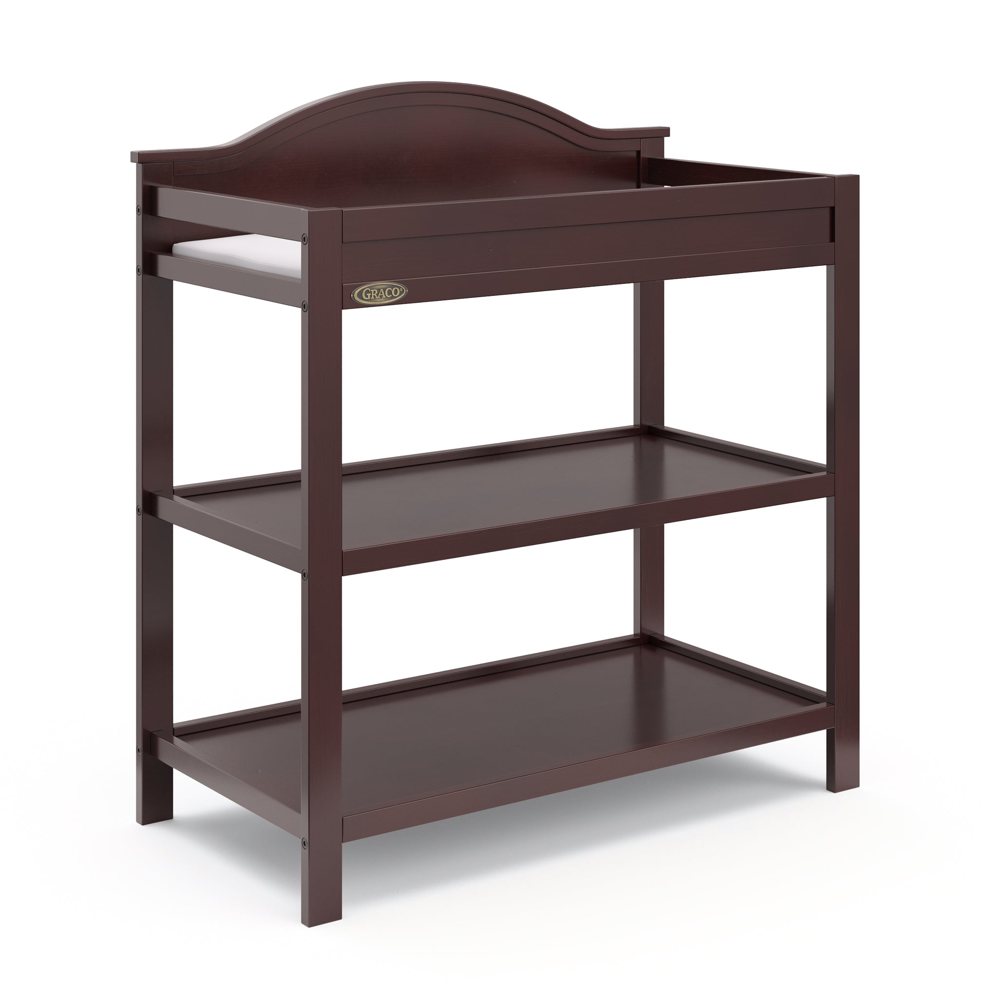 espresso angled changing table 