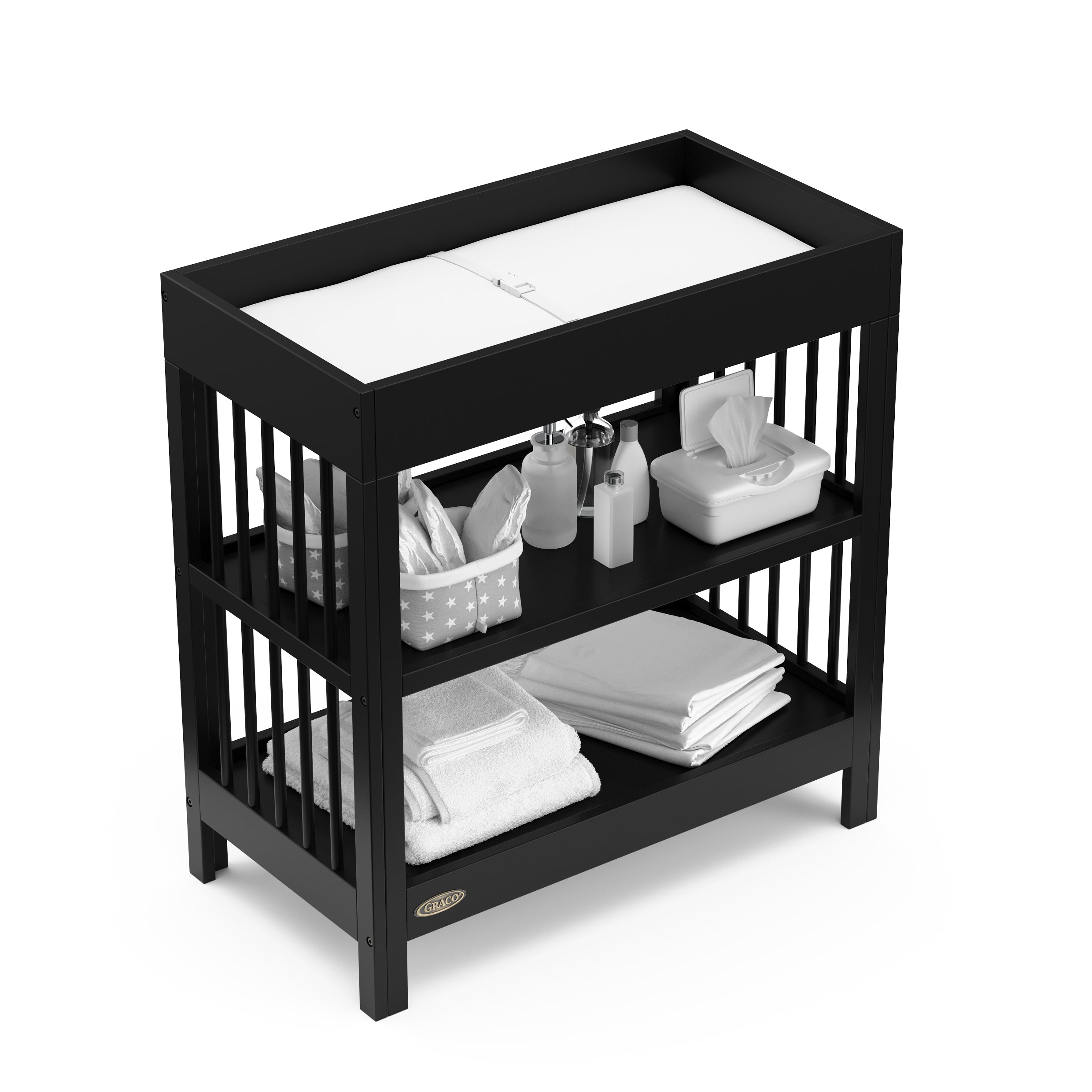 Graco® Teddi® Changing Table with Bonus Water-Resistant Changing Pad.
