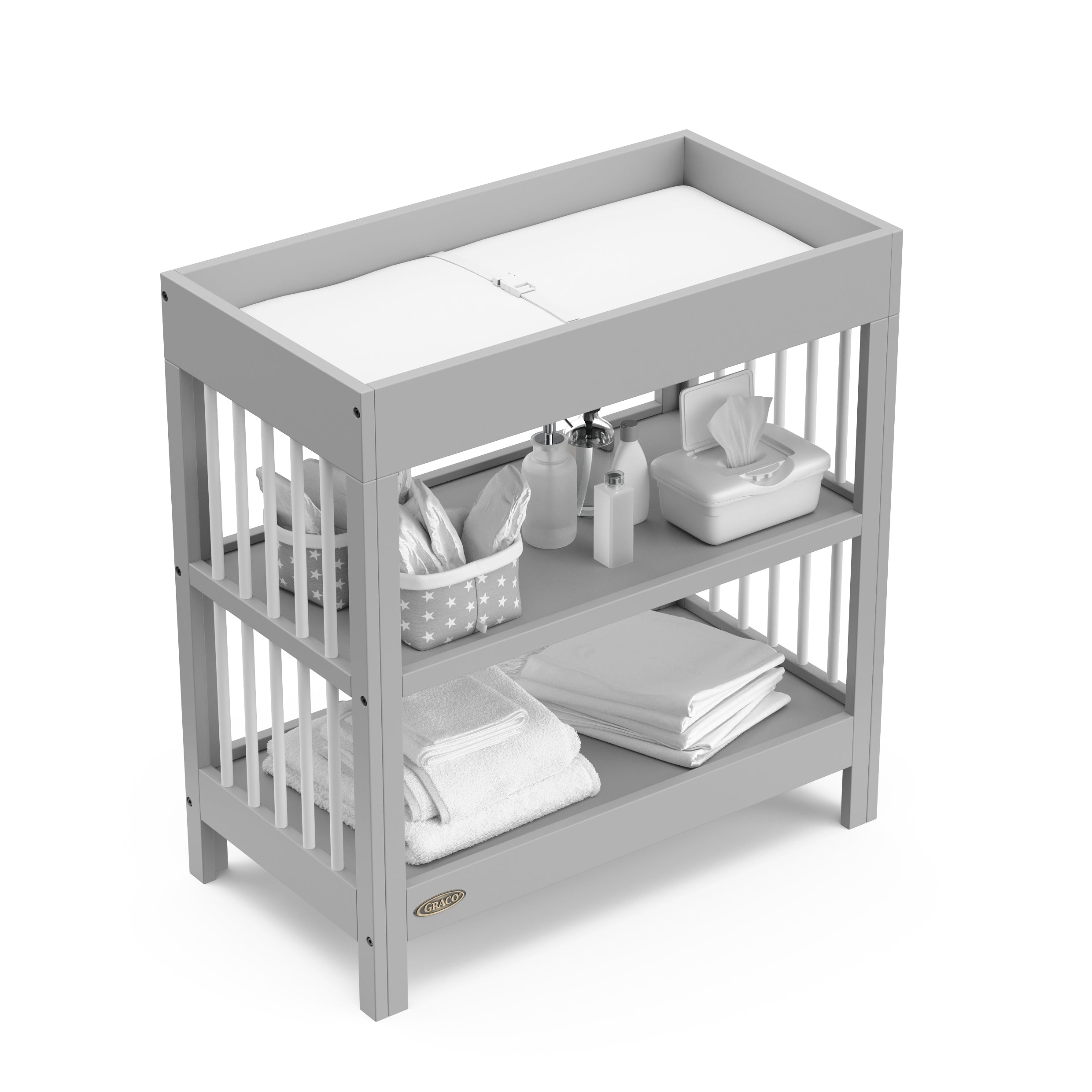 Graco® Teddi® Changing Table with Bonus Water-Resistant Changing Pad.