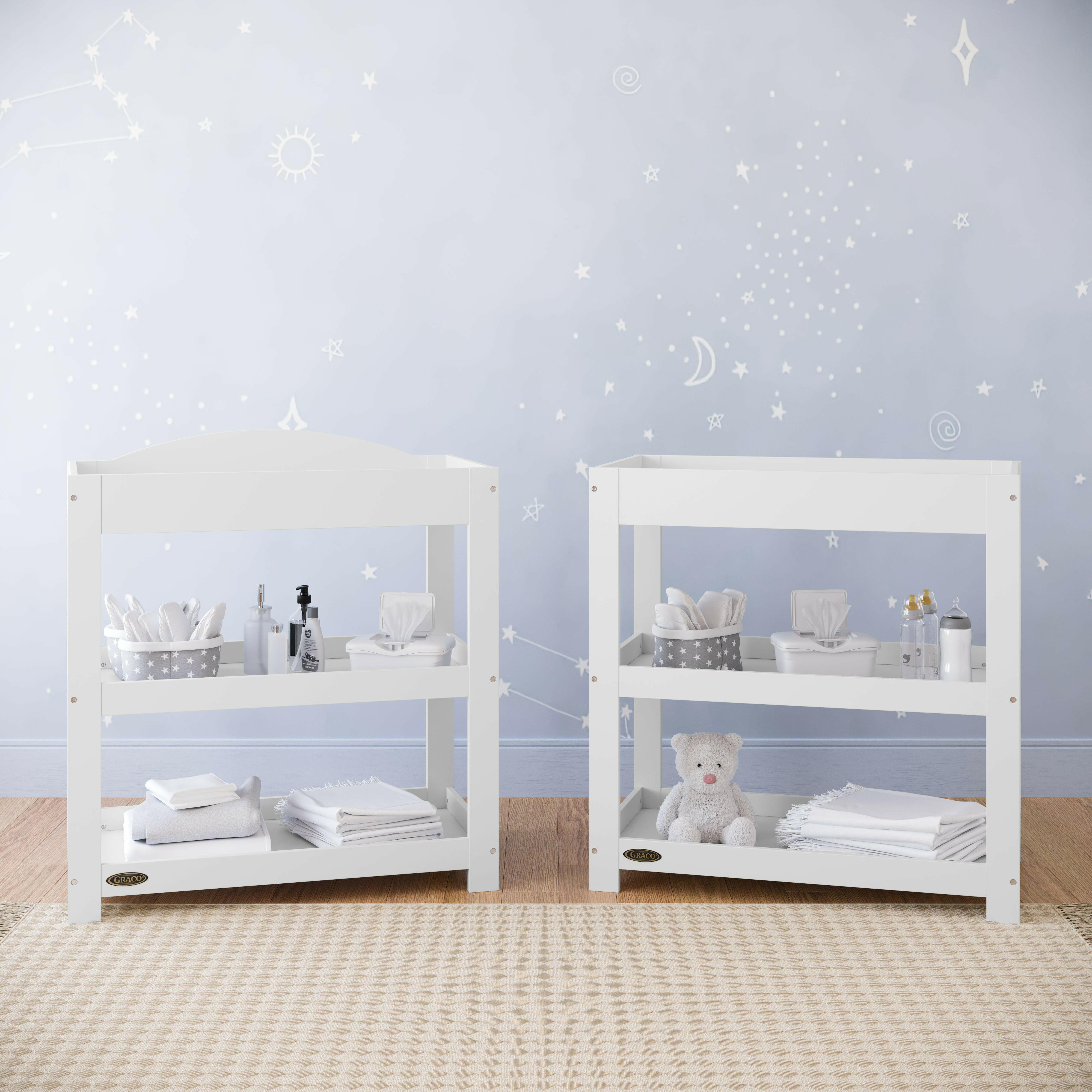 Graco® Customizable Changing Table with Water-Resistant Changing Pad.