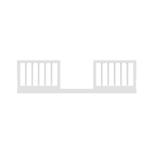 front view of white Toddler Safety Guardrail Kit with dowels