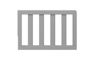 front view of pebble gray toddler safety guardrail