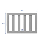 pebble gray toddler safety guardrail with dimensions