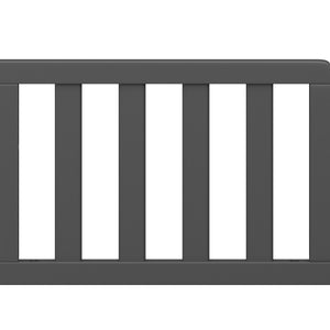 front view of gray toddler safety guardrail