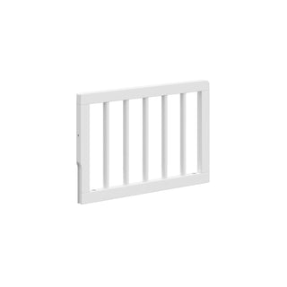 White toddler safety guardrails with dowels