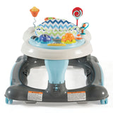 blue Activity Walker with Jumping Board and Feeding Tray