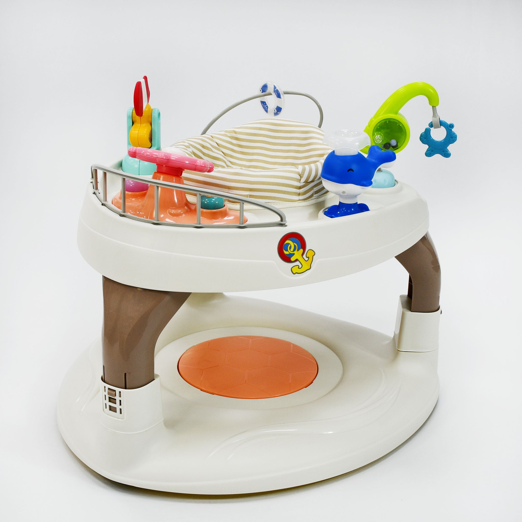 dessert sand activity center with toys in tray
