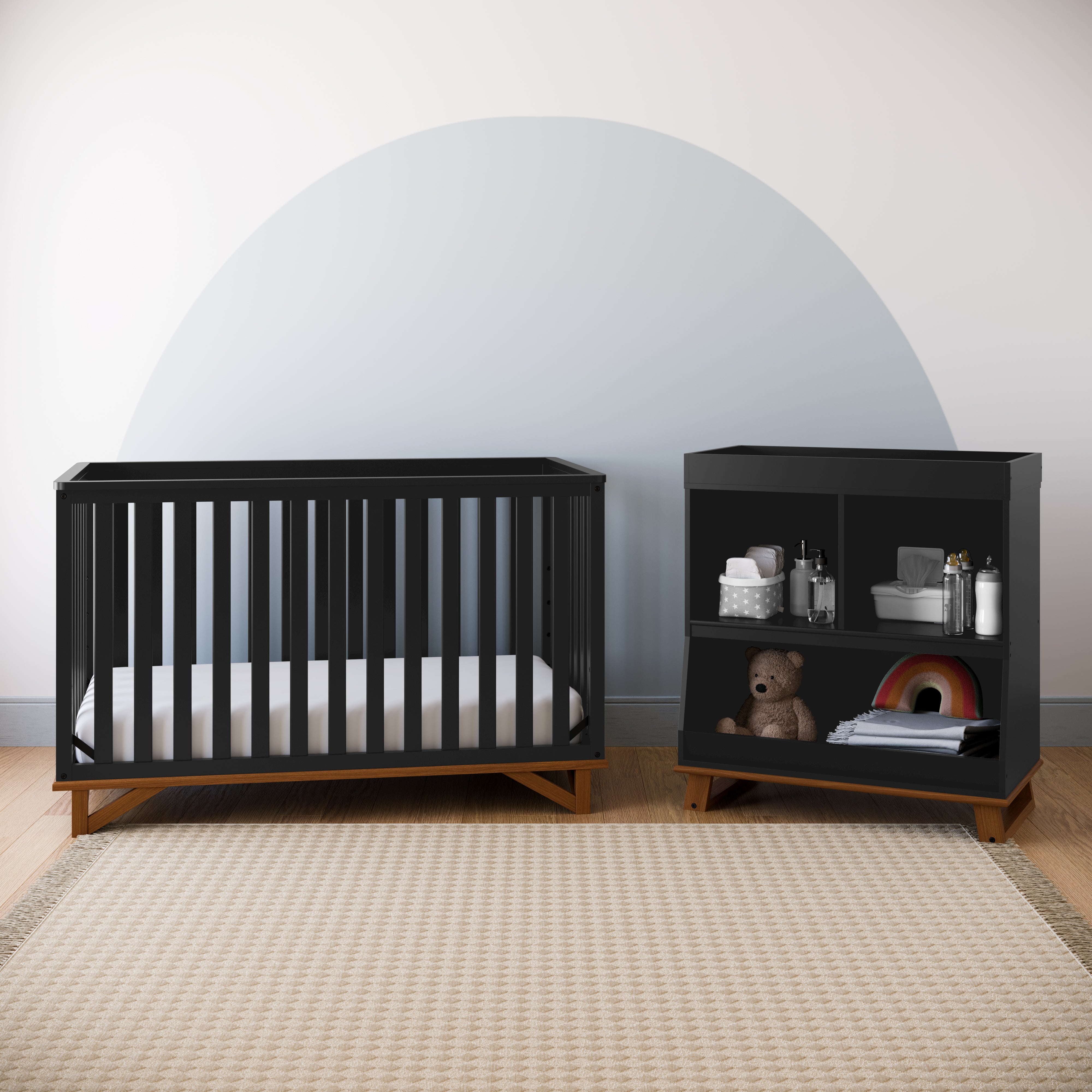Storkcraft® Modern Convertible Changing Table with Removable Changing Topper.
