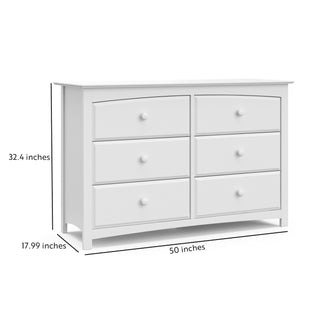 White 6 drawer dresser with dimensions