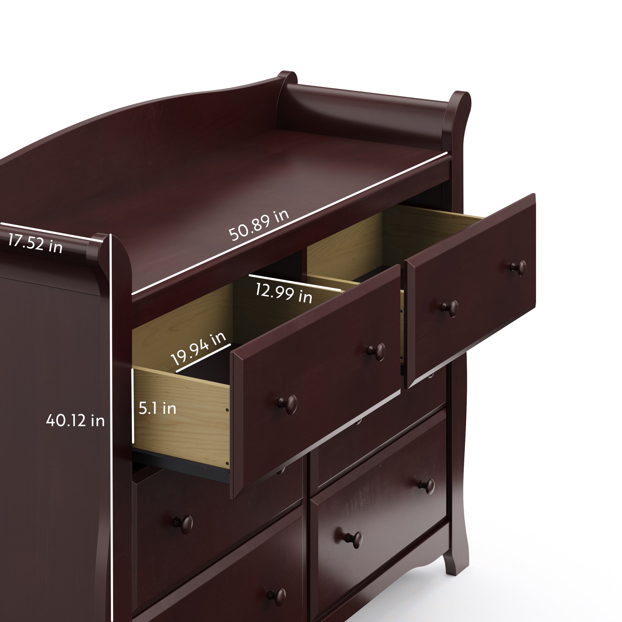 espresso 6 drawer dresser with dimensions