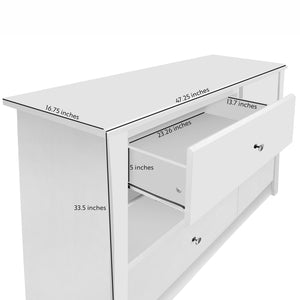White 3 drawer chest with drawer dimensions