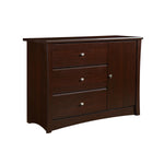 espresso 3 drawer chest angled