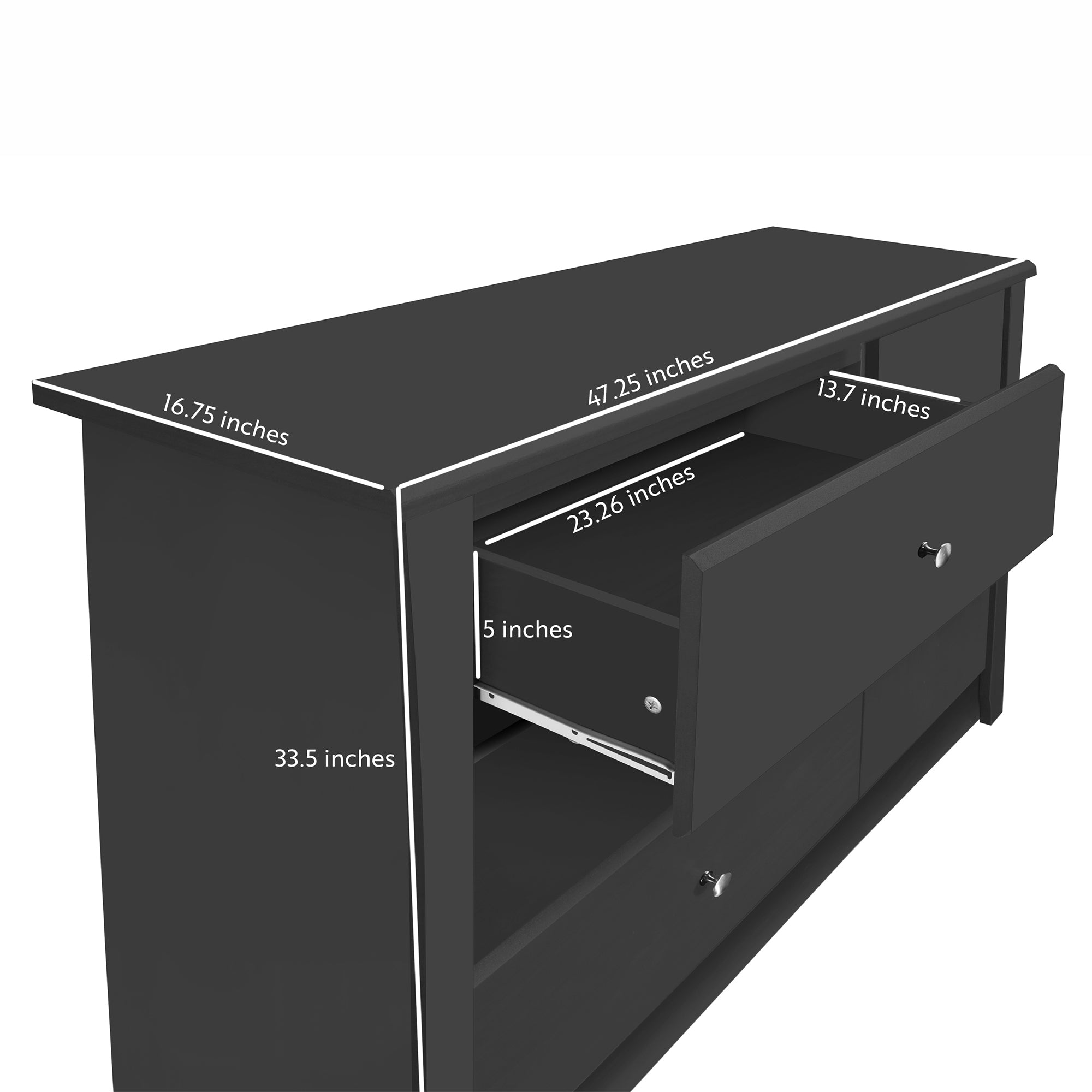 gray 3 drawer chest with drawer dimensions
