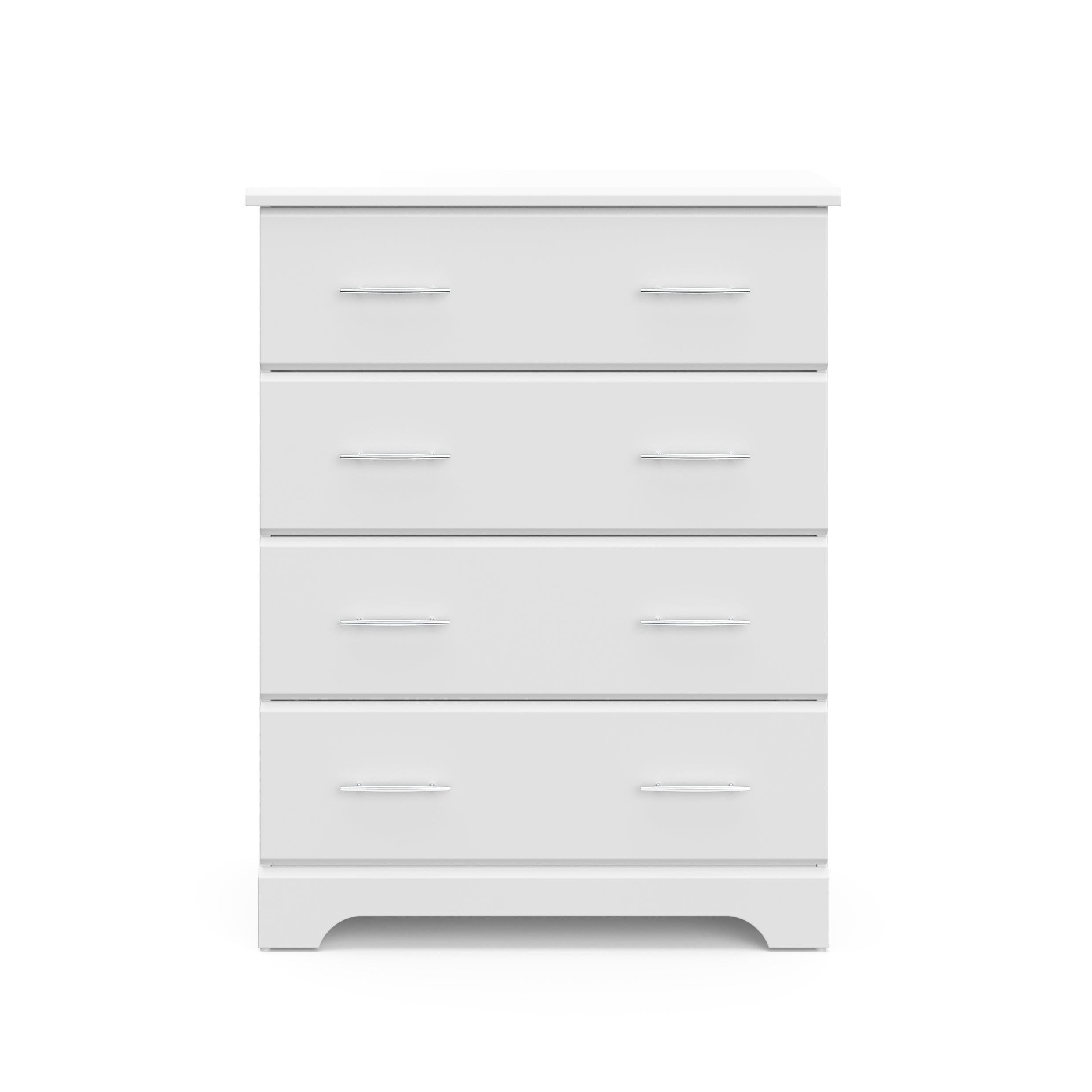 four drawer dresser white Brookside 4 Drawer Chest Storkcraft Color: White