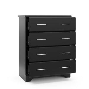 espresso 4 drawer chest with 4 open drawers