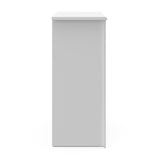 Side view of White 4 drawer chest 