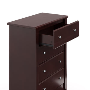 espresso 4 drawer chest with open drawer