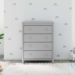 Pebble gray 4 drawer chest in nursery