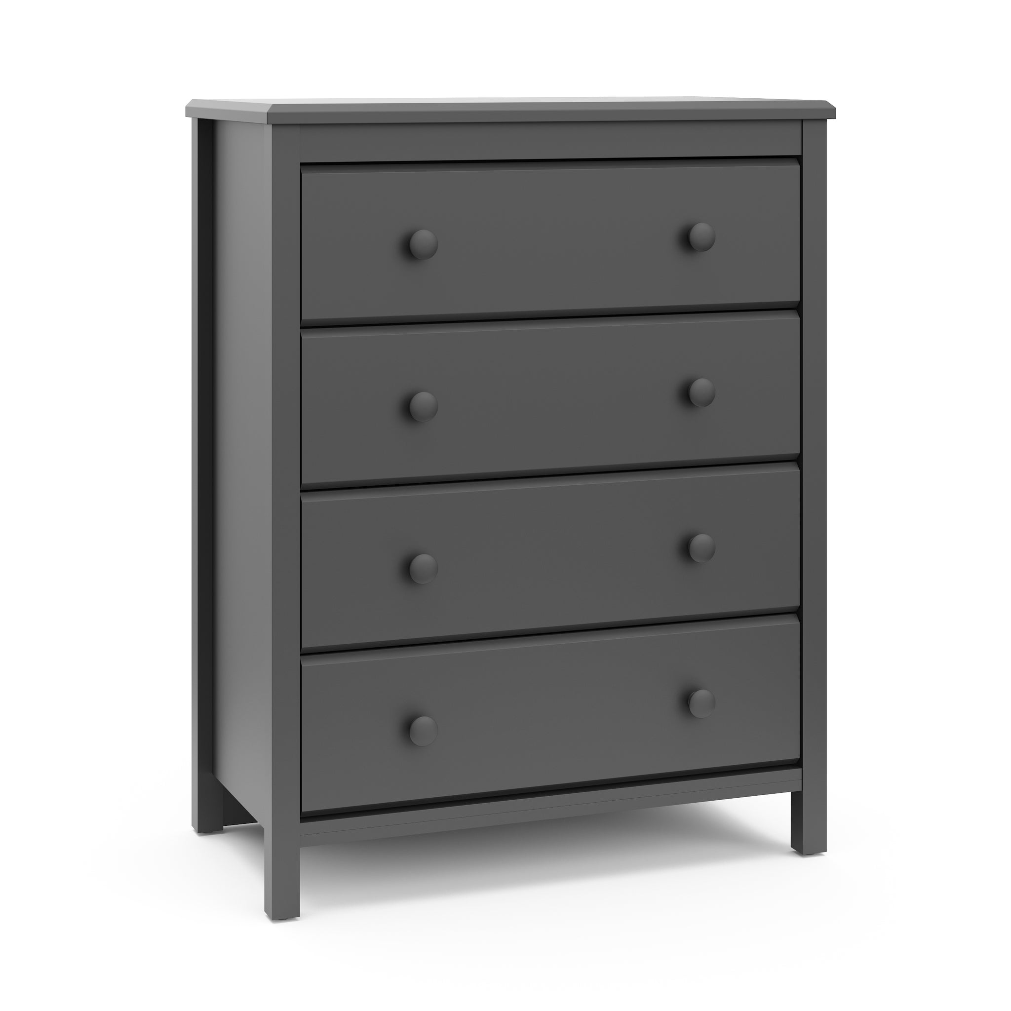 gray 4 drawer chest angled