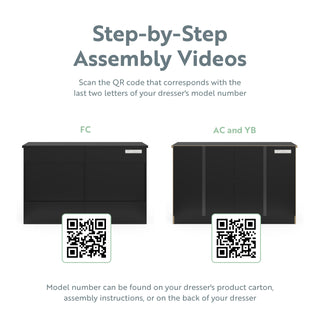graphic with black 6 drawer dresser's assembly instructions