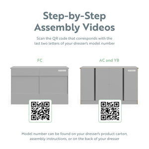 pebble gray 6 drawer dresser assembly instructions