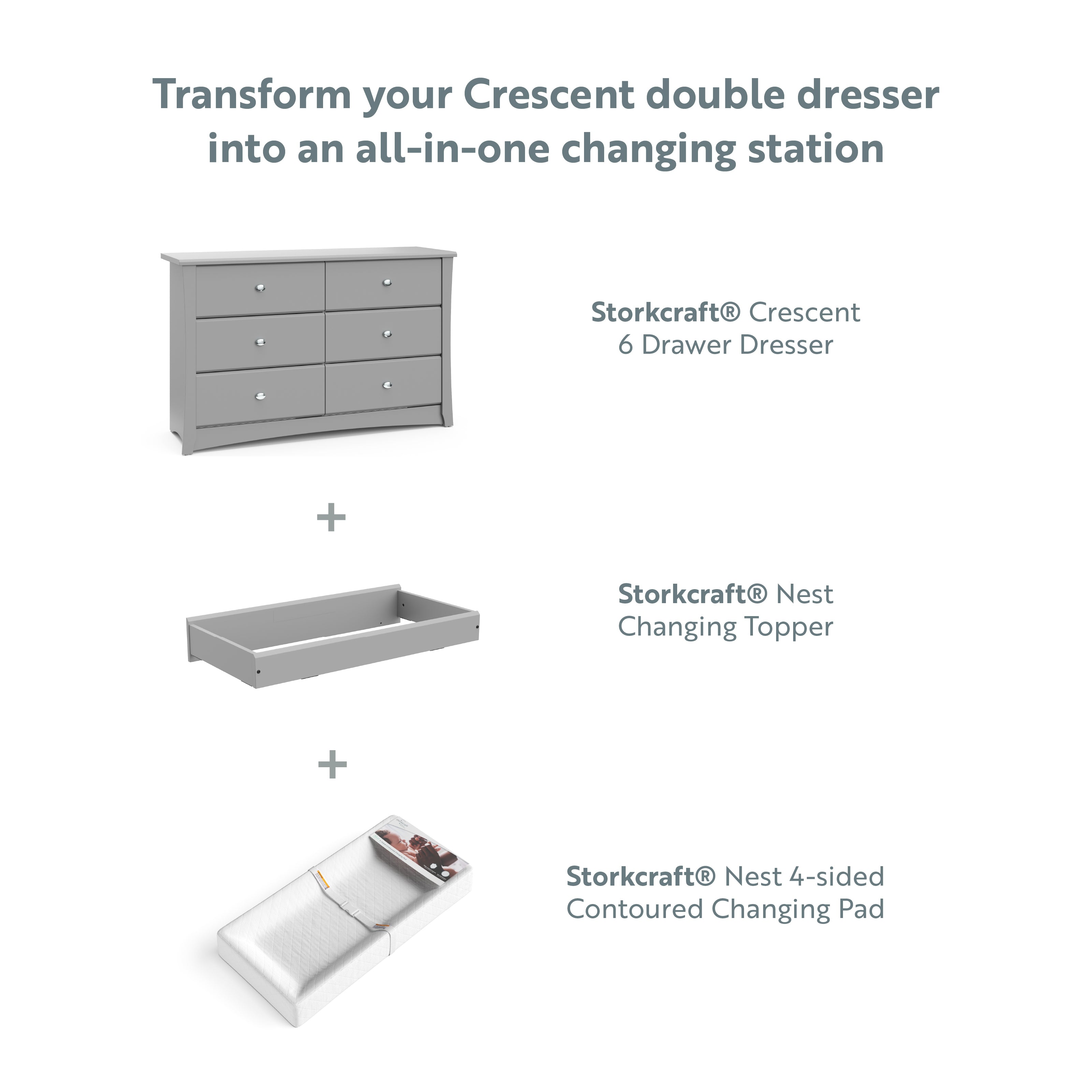 Storkcraft® Crescent 6 Drawer Dresser.