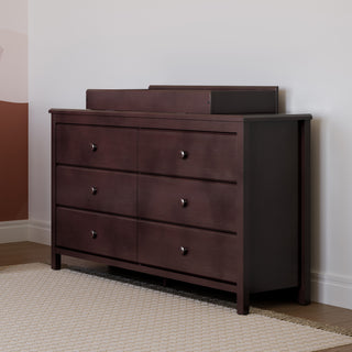 espresso 6 drawer dresser in nursery