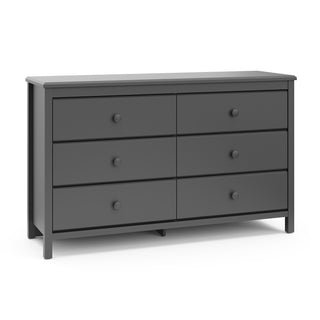 gray 6 drawer dresser angled