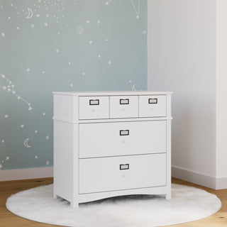 White 3 drawer chest in nursery