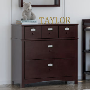 espresso 3 drawer chest in nursery