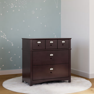 espresso 3 drawer chest in nursery