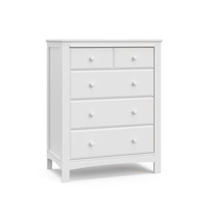 White 4 drawer chest angled