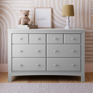 pebble gray 6 drawer dresser in nursery