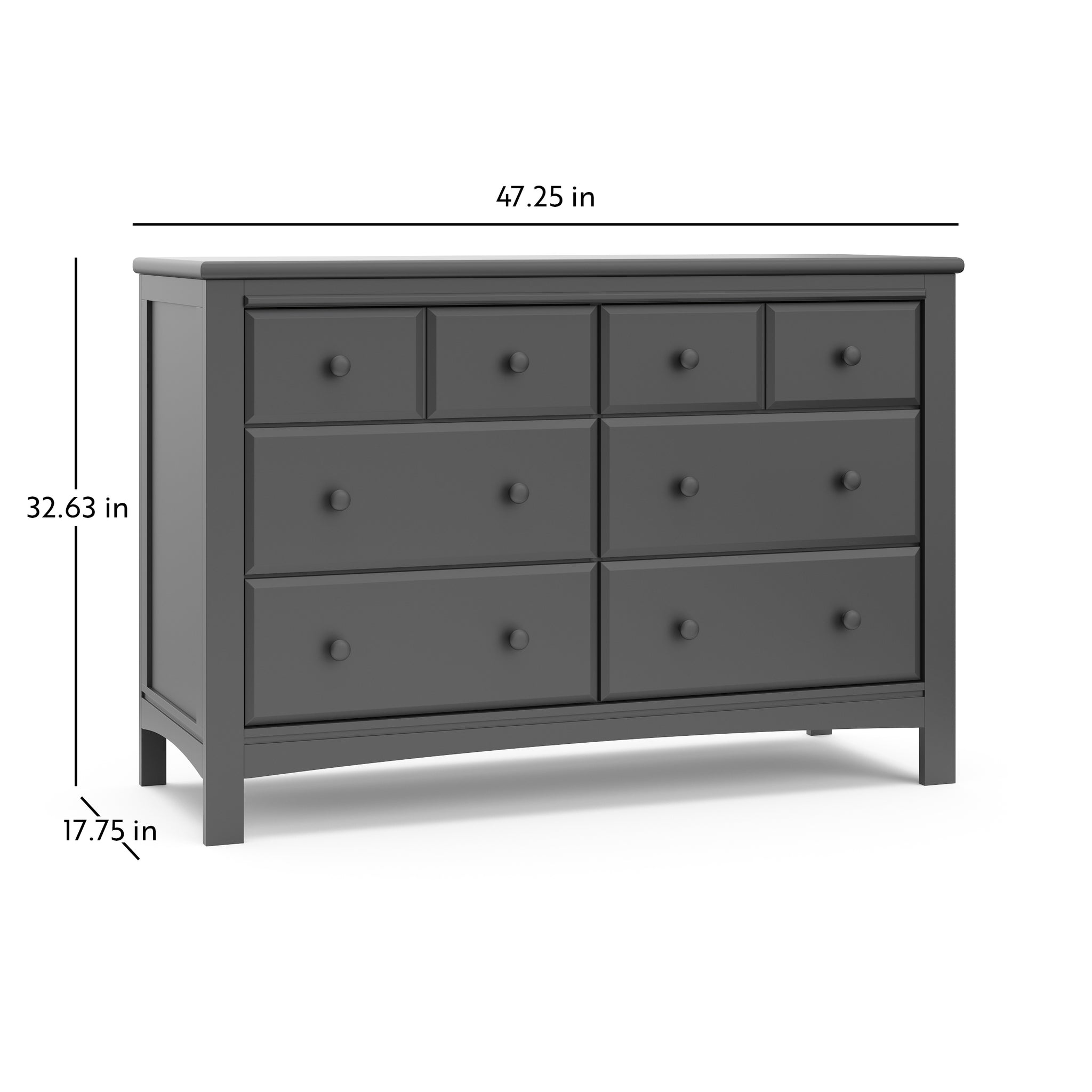 gray 6 drawer dresser with dimensions