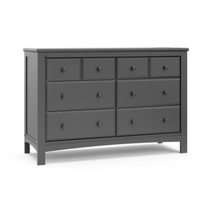 gray 6 drawer dresser angled